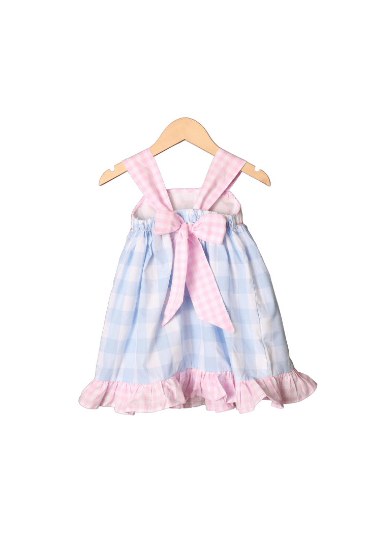 The Smocked Flamingo Smocked Princess Bow Dress