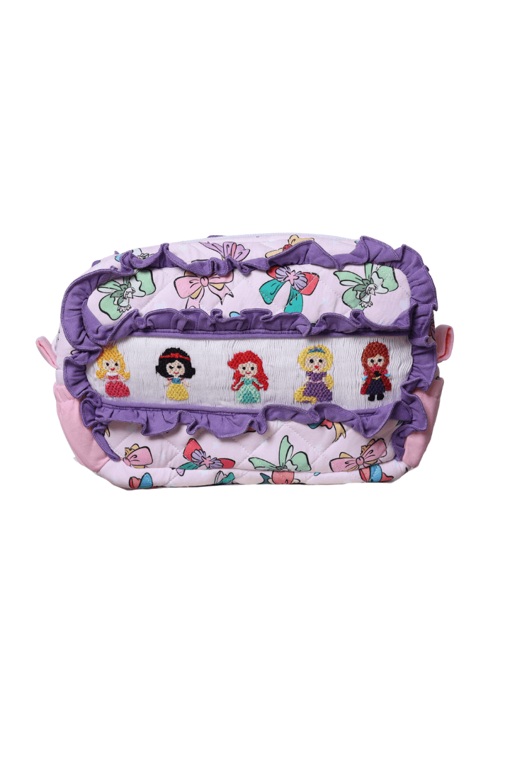 The Smocked Flamingo Smocked Princess Makeup Bag