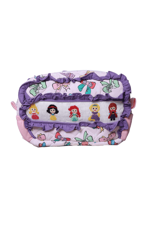 The Smocked Flamingo Smocked Princess Makeup Bag