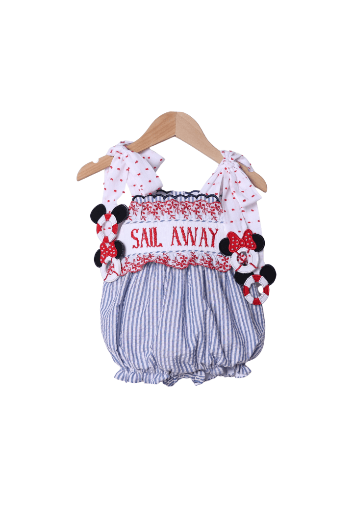 The Smocked Flamingo Smocked Sail Away Tie Bubble