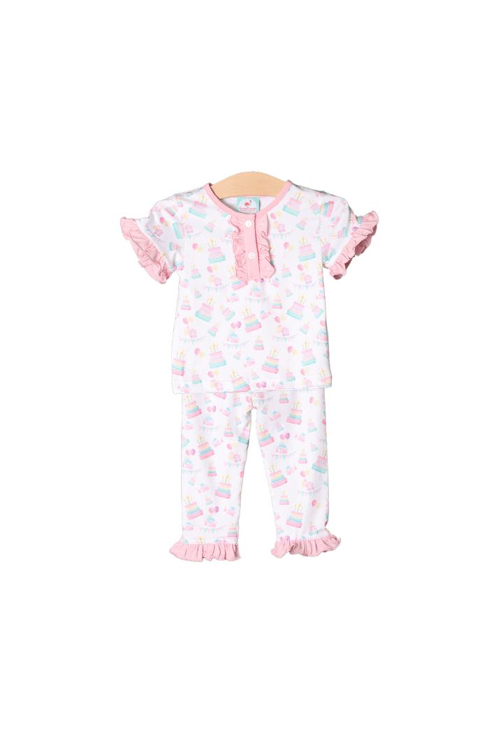 The Smocked Flamingo Happy Birthday Knit Pajamas